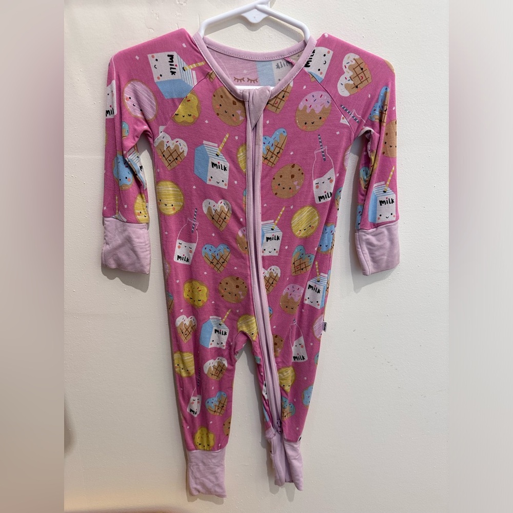 Little Sleepies Milk & Cookies zippy